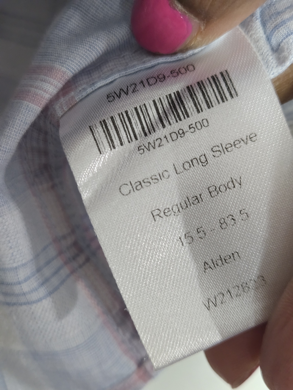 Ledbury Alden Collar Classic Fit Dress Shirt Blue Check Linen Blend 15.5 Medium - Picture 10 of 12